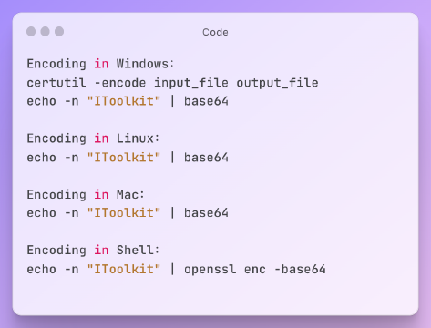 Base64 Encoding and Decoding from Command Line