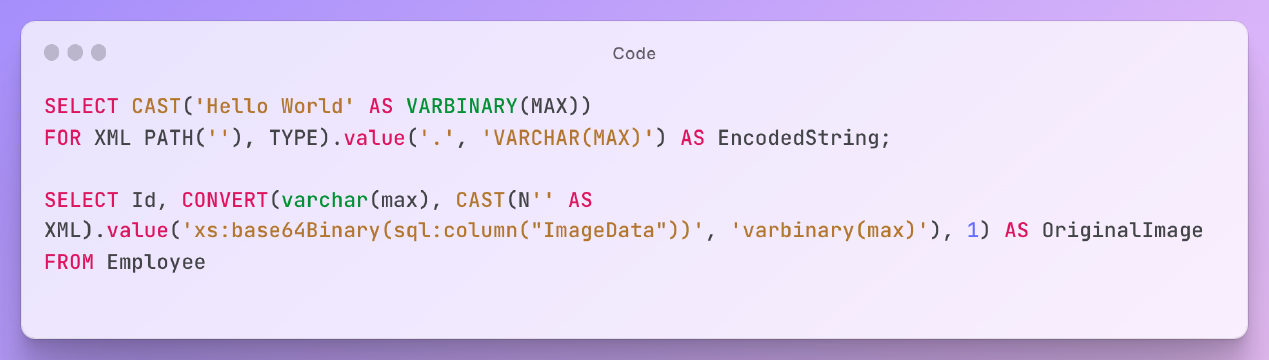 How to Encode and Decode Base64 in SQL Server