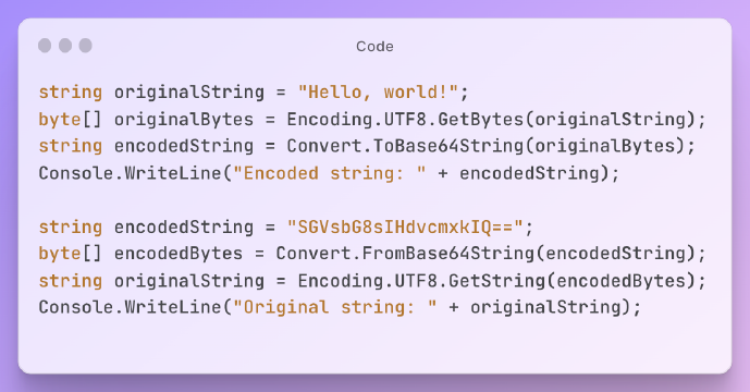 C#中Base64编码和解码的初学者指南