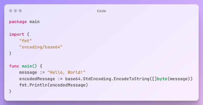 如何使用 GoLang Base64 包进行编码和解码